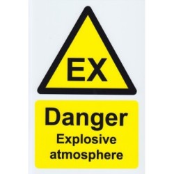 Danger Explosive Atmosphere Sign CASTLE PROMOTIONS SS060R (Hazard Signs)