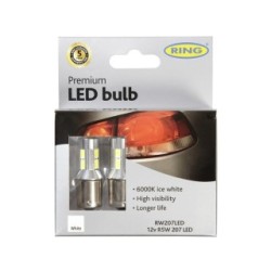 LED Bulb - 12V R5W/R10w 6000K-LED - Long Life RING RW207LED (12V LED)