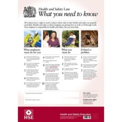 HSE Health & Safety Law Poster FHSE1 (Health & Safety Posters)