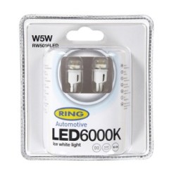 LED Bulb - 12V W5W 6000K-LED - White RING RW5016LED (12V LED)