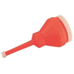 Funnel With End Cap & Lid - Red - 80mm LASER 5426B (Funnels)