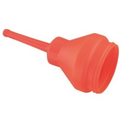 Funnel With End Cap & Lid - Red - 80mm LASER 5426B (Funnels)