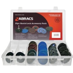 ABRACS Quick-Lock Pack 25pc VAN LINE WQD300 (Sanding Discs)
