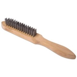 Wooden Handle Wire Brush - 4 Row LASER 0226B (Wire Brushes)