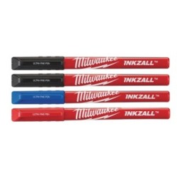 INKZALL Fine Tip Colour Pens 4pc MILWAUKEE 48223165