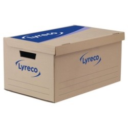 Standard Storage Boxes - White - Box of 10 LYRECO 122898 (Desk Storage)