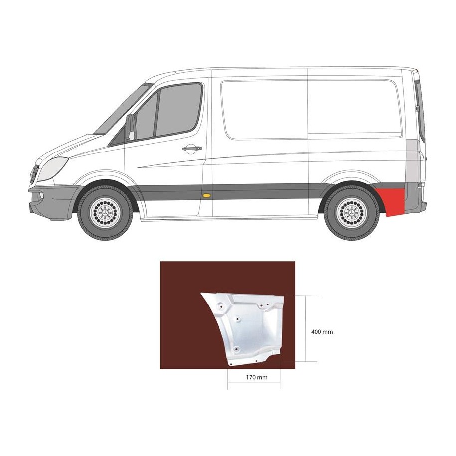 Quarter Panel 3547603 for MERCEDES