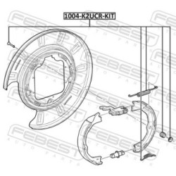 Brake Shoe Accessory Kit FEBEST 1004-K2UCR-KIT for CADILLAC &more..