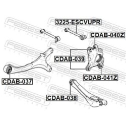 Control Trailing Arm Mounting FEBEST CDAB-038 for CADILLAC &more..