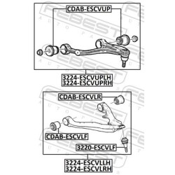 Control Trailing Arm Mounting FEBEST CDAB-ESCVLF for CADILLAC &more..