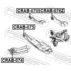 Control Trailing Arm Mounting FEBEST CRAB-074 for JEEP CHEROKEE