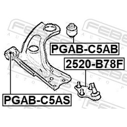 Control Trailing Arm Mounting FEBEST PGAB-C5AB for CITROEN &more..