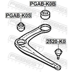 Control Trailing Arm Mounting FEBEST PGAB-K0B for CITROEN &more..
