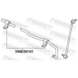 Stabilizer Mounting Bracket FEBEST VWSB-GVF-KIT for AUDI