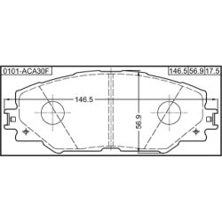 Brake Pad Set Disc Brake - FEBEST 0101ACA30F