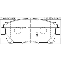 Brake Pad Set Disc Brake - FEBEST 0101ACU35F