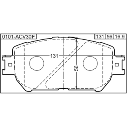 Brake Pad Set Disc Brake - FEBEST 0101ACV30F