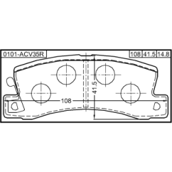 Brake Pad Set Disc Brake - FEBEST 0101ACV35R