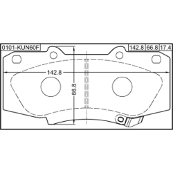 Brake Pad Set Disc Brake - FEBEST 0101KUN60F