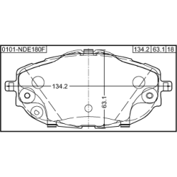 Brake Pad Set Disc Brake - FEBEST 0101NDE180F