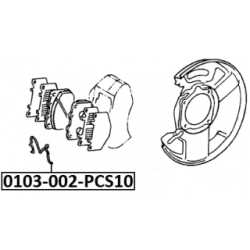 Spring Disc Brake Pad - FEBEST 0103002PCS10