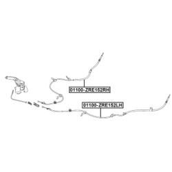 Cable Pull Parking Brake - FEBEST 01100ZRE152LH