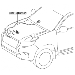 Bonnet Cable - FEBEST 01101GDJ150F