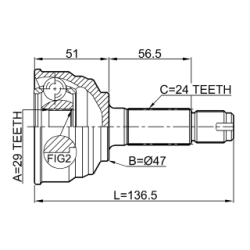 Joint Kit Drive Shaft - FEBEST 0110PAS