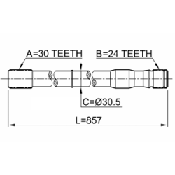 Drive Shaft - FEBEST 0112LC80LH