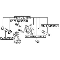 Bellow Brake Caliper Guide - FEBEST 0173GRN21PCS2