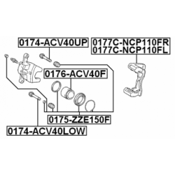 Guide Bolt Brake Caliper - FEBEST 0174ACV40UP