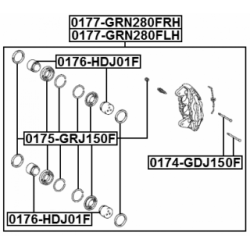 Guide Bolt Brake Caliper - FEBEST 0174GDJ150F