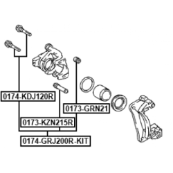 Guide Bolt Brake Caliper - FEBEST 0174GRJ200RKIT