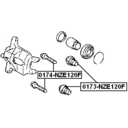 Guide Bolt Brake Caliper - FEBEST 0174NZE120F
