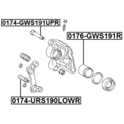 Guide Bolt Brake Caliper - FEBEST 0174URS190LOWR