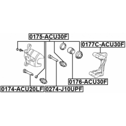Brake Caliper Bracket Set - FEBEST 0177CACU30F