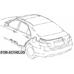 Cable Repair Kit Tailgate - FEBEST 0199ACV40LUG