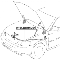 Bonnet Cable - FEBEST 0199HCMCV30