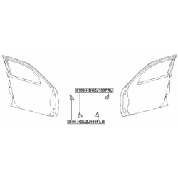 Door Hinge - FEBEST 0199HDUZJ100FLU