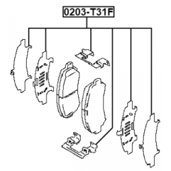 Accessory Kit Disc Brake Pad - FEBEST 0203T31F