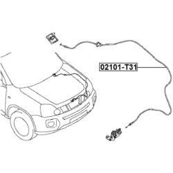Bonnet Cable - FEBEST 02101T31
