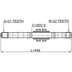 Drive Shaft - FEBEST 0212E11LH