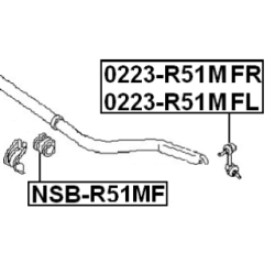 Link Coupling Rod Stabiliser Bar - FEBEST 0223R51MFL