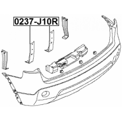 Mounting Bracket Bumper - FEBEST 0237J10R