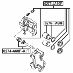 Guide Bolt Brake Caliper - FEBEST 0274A60FKIT