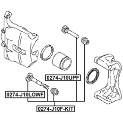 Guide Bolt Brake Caliper - FEBEST 0274J10FKIT