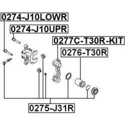 Guide Bolt Brake Caliper - FEBEST 0274J10LOWR