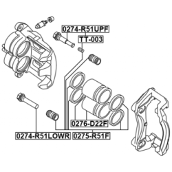 Guide Bolt Brake Caliper - FEBEST 0274R51UPF