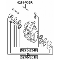 Guide Bolt Brake Caliper - FEBEST 0274V36R
