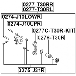 Brake Caliper Bracket Set - FEBEST 0277CT30RKIT